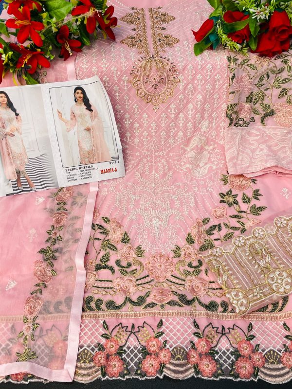 Pakistani Salwar Kameez  Georgette Thread Embroidery Hand Work Dresses Women Ethnic Clothing - Image 2